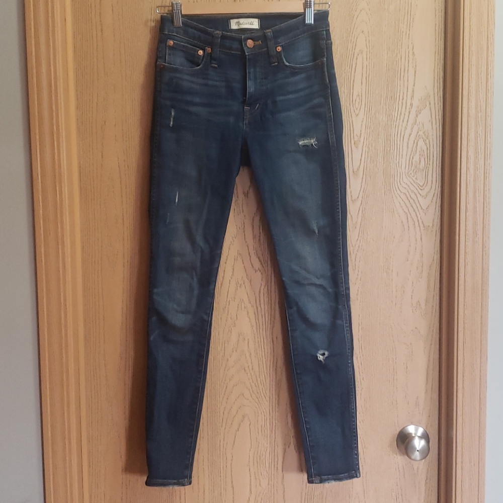 Madewell 9" high rise skinny blue jeans Size 24
